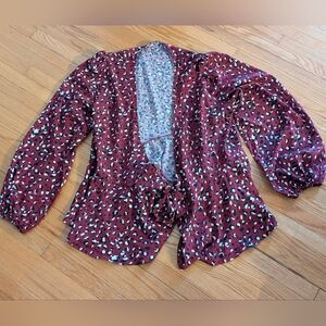 Cupshe Red and White Blazer Chic Suit Jacket